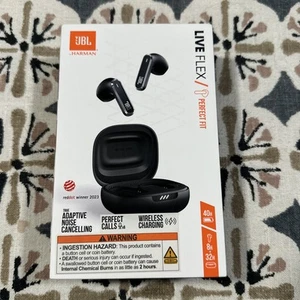 JBL Live Flex Perfect Fit Ear Buds Black Brand New - Picture 1 of 2