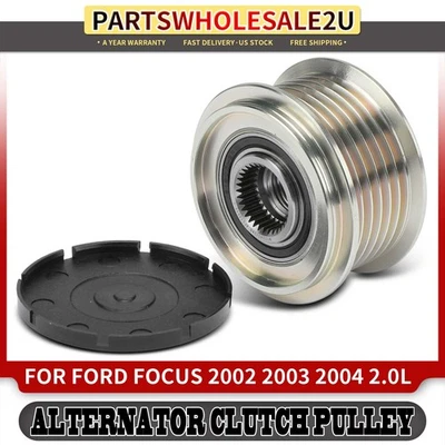 Polea de embrague alternador para Ford Focus 2002-2004 L4 2,0 L 6 ranuras en el sentido de las agujas del reloj Foto 1 de 4