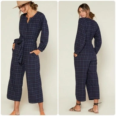 Mono Outerknown Talla Pequeña Zeitgeist Cuadros Algodón Orgánico Franela Azul Marino Foto 1 de 4