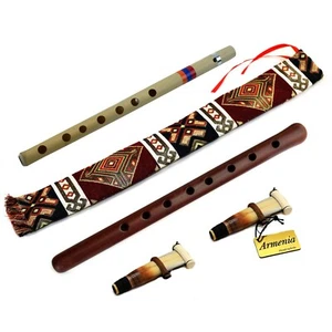 Armenian DUDUK PACK with 2 Reeds Apricot Wood Oboe Woodwind GIFT Flute - Picture 1 of 5