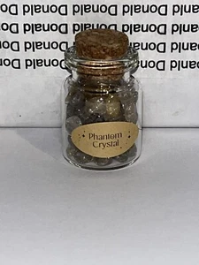PHANTOM CRYSTAL Mini Cork Bottle, Chip Crystal Healing Tumbled Gem Stones - Picture 1 of 3