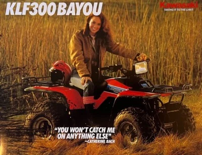 Kawasaki KLF 300 1985 Bayou folleto de 4 páginas literatura KLF300 OEM Foto 1 de 3