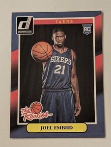 Joel Embiid 2014-15 Panini Donruss The Rookies #3 Philaderlphia 76ers RC