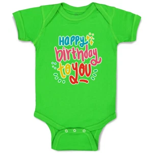 Baby Bodysuit Happy Birthday to You Funny Cotton Boy & Girl Baby Clothes - Picture 1 of 21