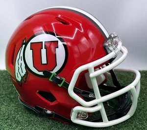 CUSTOM RIDDELL SPEED MINI FOOTBALL HELMET - UTAH UTES - Picture 1 of 8