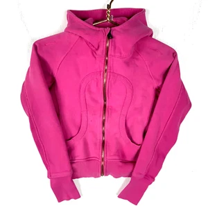 Lululemon Scuba Women's Sweatshirt Hoodie XS Pink Full Zip - Picture 1 of 5