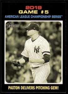 2020 Topps Heritage Base #199 Paxton outduels JV - New York Yankees