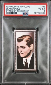 Godfrey Phillips Ltd. 1936 estrellas de la pantalla #12 Clark Gable PSA 4 en muy buena condición-excelente - Imagen 1 de 2