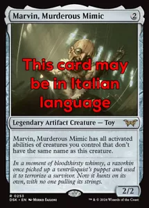 MTG MARVIN, MURDEROUS MIMIC EXC - MARVIN, MIMIC OMICIDA 253 - DSK - MAGIC - Picture 1 of 1