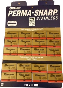 100 Permasharp Stainless DE double edge razor blades - Picture 1 of 1
