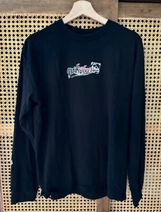 Quiksilver Mens Long Sleeve T Shirt Black Red Logo Size Medium - Picture 1 of 11