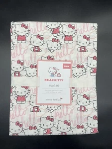 POTTERY BARN KINDER HELLO KITTY BIO DOPPEL BLATT SET NEU MIT ETIKETT - Bild 1 von 3
