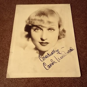 Carole Lombard signed 5x7 Photo 1930s Extremely Rare Very Hard To Find  - Picture 1 of 5