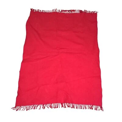 Samarkanda Di Lanerossi Cotton Tasseled Blanket Red Plaid Colorful - Image 1 of 4