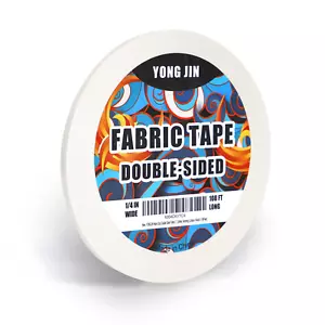 Double Sided Fabric Tape - 1/4 Inch X 108 Feet - Hem Tape No Sew No Iron, Peels - Picture 1 of 7