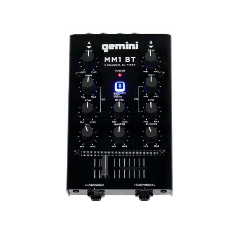 Gemini MM1BT Mezclador DJ de 2 Canales con Entrada Bluetooth -CAJA ABIERTA- (Usado) Foto 1 de 1