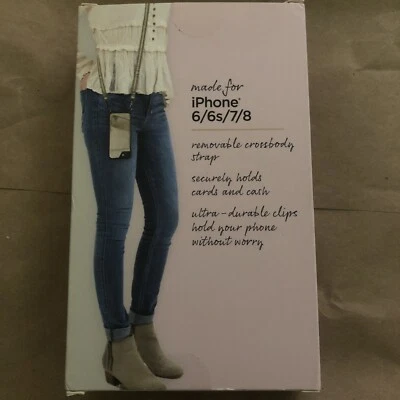 Fellowes Crossbody Wallet Case iPhone 6/6s/7/8  Rose Gold Hands Free Travel - Image 1 of 4