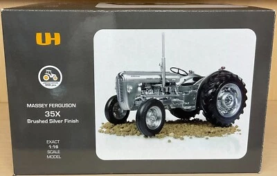 Universal Hobbies Massey Ferguson 35x Brushed Sliver/Chrome New Mint Boxed - Image 1 of 4