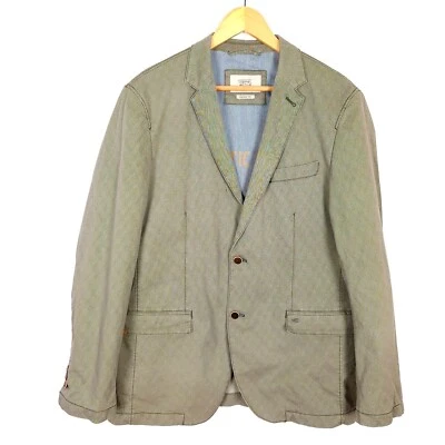 CAMEL ACTIVE Hombres Blazer Chaqueta Talla XL IT52 UK42 Verde Algodón Muesca ... - Imagen 1 de 4