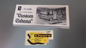 Vtg 1968 AMT Dodge Deora CUSTOM CABANA Model Kit T-298 ORIGINAL INSTUCTIONS Only - Picture 1 of 5