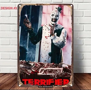 TERRIFIER ART THE CLOWN #3 Metal Sign, 30cmx20cm HORROR MOVIE, FREE FAST POSTAGE - Picture 1 of 24