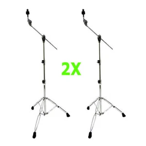 2x Cymbal Boom Stand Double Braced Heavy Duty Crash Ride China DP Drums CB-3670 - Picture 1 of 2