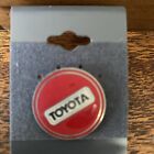 Vintage Toyot Motorsports Enamel Lapel Hat Pin Badge, Red White, New
