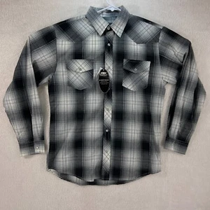 New Roper Cowboy Western Long Sleeve Pearl Snap Plaid Boys Youth Size XL 16-18 - Picture 1 of 9