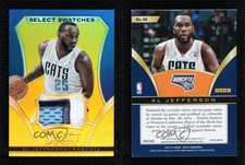 2013-14 Panini Select Select Swatches Gold Prizm /10 Al Jefferson #88