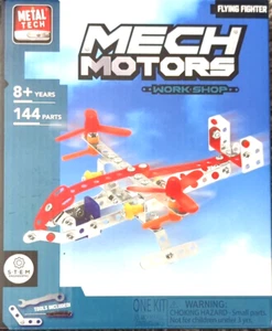 JUEGO DE JUGUETES DE CONSTRUCCIÓN DE AVIONES MODELO DE COMBATE VOLADOR METAL TECNOLOGÍA NIÑOS 144 PIEZAS 8+ NUEVO - Imagen 1 de 5