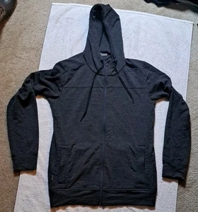 Icebreaker Hoodie Herren Medium Wollmischung grau durchgehender Reißverschluss Taschen Stretch - Bild 1 von 10