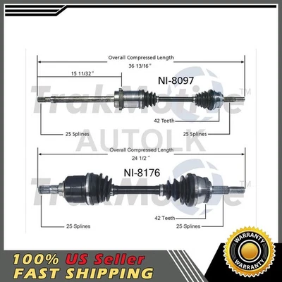 TrakMotive CV Axle Shaft Fits 1998 Nissan 200SX 2000 1998 1999 Nissan Lucino - Image 1 of 3