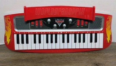 First Act Disney Pixar Cars Racin Rhythms Keyboard Piano 2011 Toy Red TESTED - Image 1 of 4