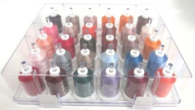 Simplicty Pro Thread Lot of 30 Unused Cotton Embroidery 1100 Yards YDS & Case #1 - Image 1 of 4