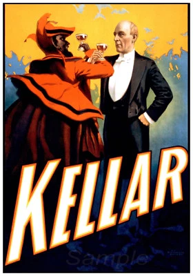 KM02 VINTAGE KELLAR MAGICIAN MAGIC A2 POSTER PRINT - Image 1 of 2