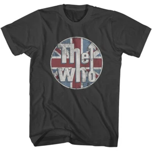 The Who Union Jack Circle Badge Men's T Shirt Rock Band Music Merch - Picture 1 of 5