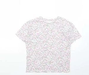 George Girls Floral Cotton blend T-Shirt Size 12-13 Years - Picture 1 of 12