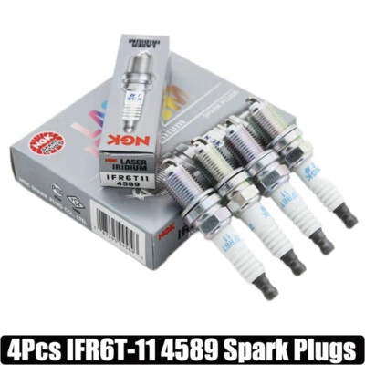4Pcs NGK IFR6T11 4589 Laser Iridium Spark Plugs Fits Camry 4Runner Highlander - Image 1 of 4