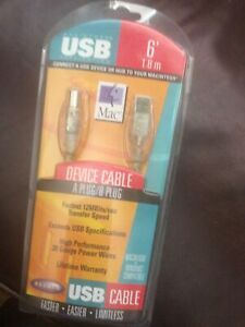 BELKIN USB Mac Usb Device Or Hub USB A Plug/B Plug New 6 Ft Sealed Free Shipped