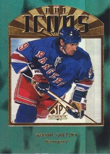 1997-98 SP Authentic Hockey NHL Icons Embossed #I26 Wayne Gretzky NY Rangers