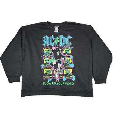 Sudadera AC/DC Blow Up Your Video Negra Heavy Metal Para Mujer Talla XXL Pullover Foto 1 de 4