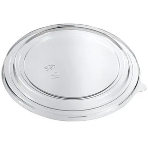 50 Clear 185mm PET Extra Large Lids for 1300ml Brown Kraft Salad Poke Bowls - Picture 1 of 3
