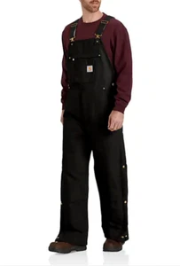 CARHARTT Loose Fit Firm Duck Insulated Bib Overall SIZE 4XL *DIRTY READ - Picture 1 of 4