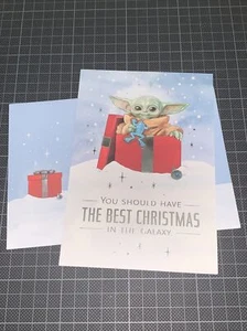 Hallmark Disney Star Wars Christmas Card: Baby Yoda Grogu Frog This Is The Way - Picture 1 of 10
