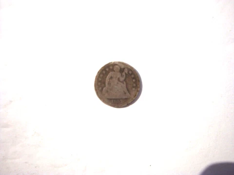 D 1857 O Seated Liberty Silver Dime US Coin Cover