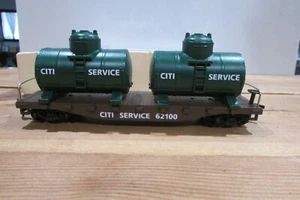 HO Scale Model Power 8160 40' Flat Car with Twin Removable Tanks City Service - Picture 1 of 6