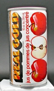 Real Gold Apple Juice; Coca-Cola LTD.; Toronto, ON; 284mL steel soda pop can - Picture 1 of 5