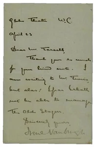 RARE! “Hamlet" Dame Irene Vanbrugh Hand Written Letter - Picture 1 of 1