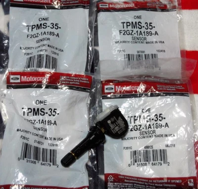 4Pc Genuine TPMS-35 F2GZ-1A189-AB Tire Pressure Sensor For Ford Explorer Mustang - Imagem 1 de 4