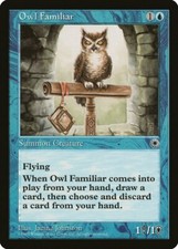 Owl Familiar Portal NM Blue Common MAGIC THE GATHERING MTG CARD ABUGames